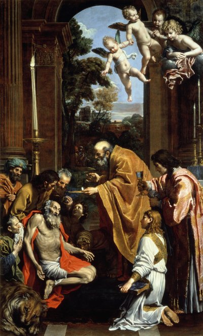 Das letzte Sakrament des Heiligen Hieronymus, 1614 von Domenichino